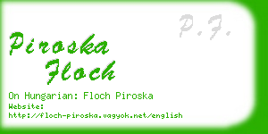 piroska floch business card